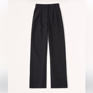 Abercrombie & Fitch Black Wide-Leg Trousers